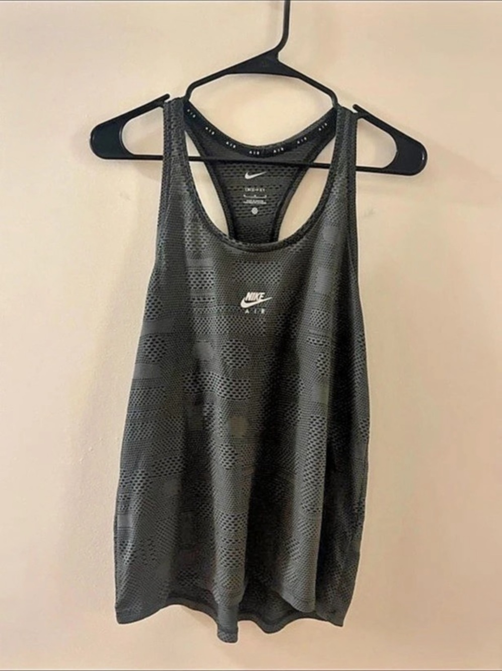 Nike Air Women's DriFit Mesh Tank Top Black Workout Top Size Medium
